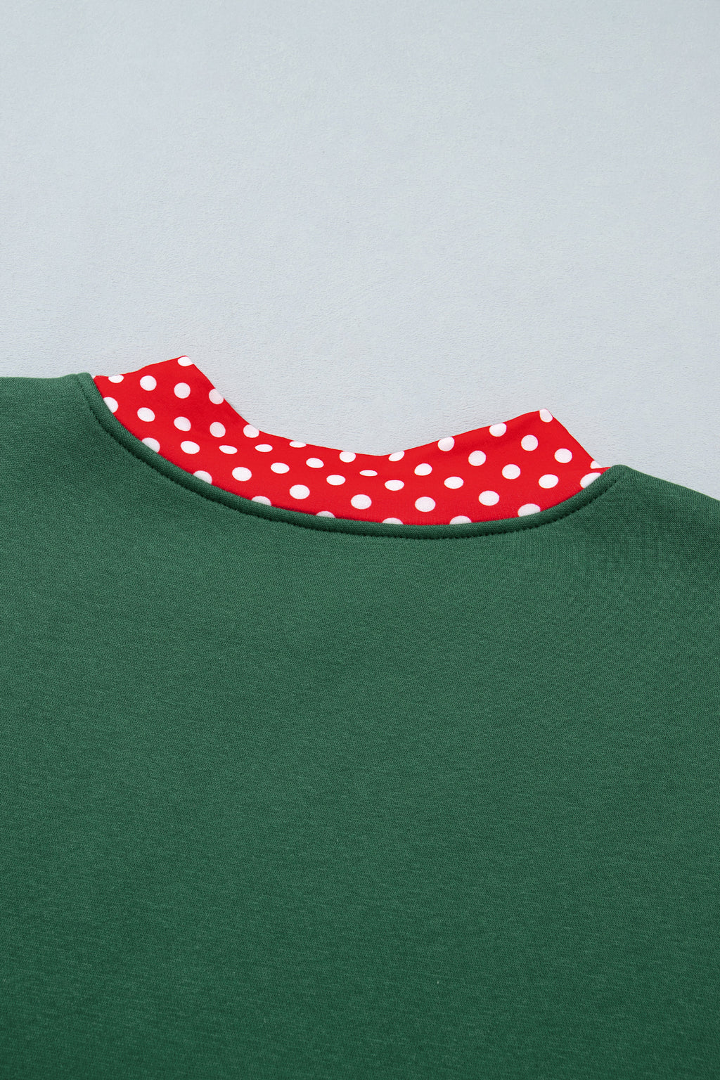 Pink Colorblock Polka Dot Contrast Trim Oversized Sweatshirt