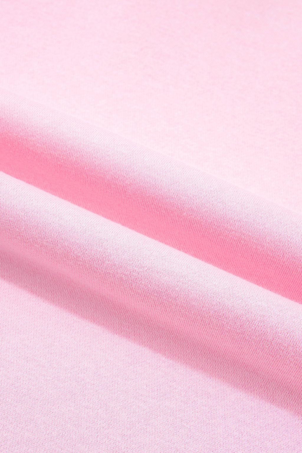Pink Colorblock Polka Dot Contrast Trim Oversized Sweatshirt