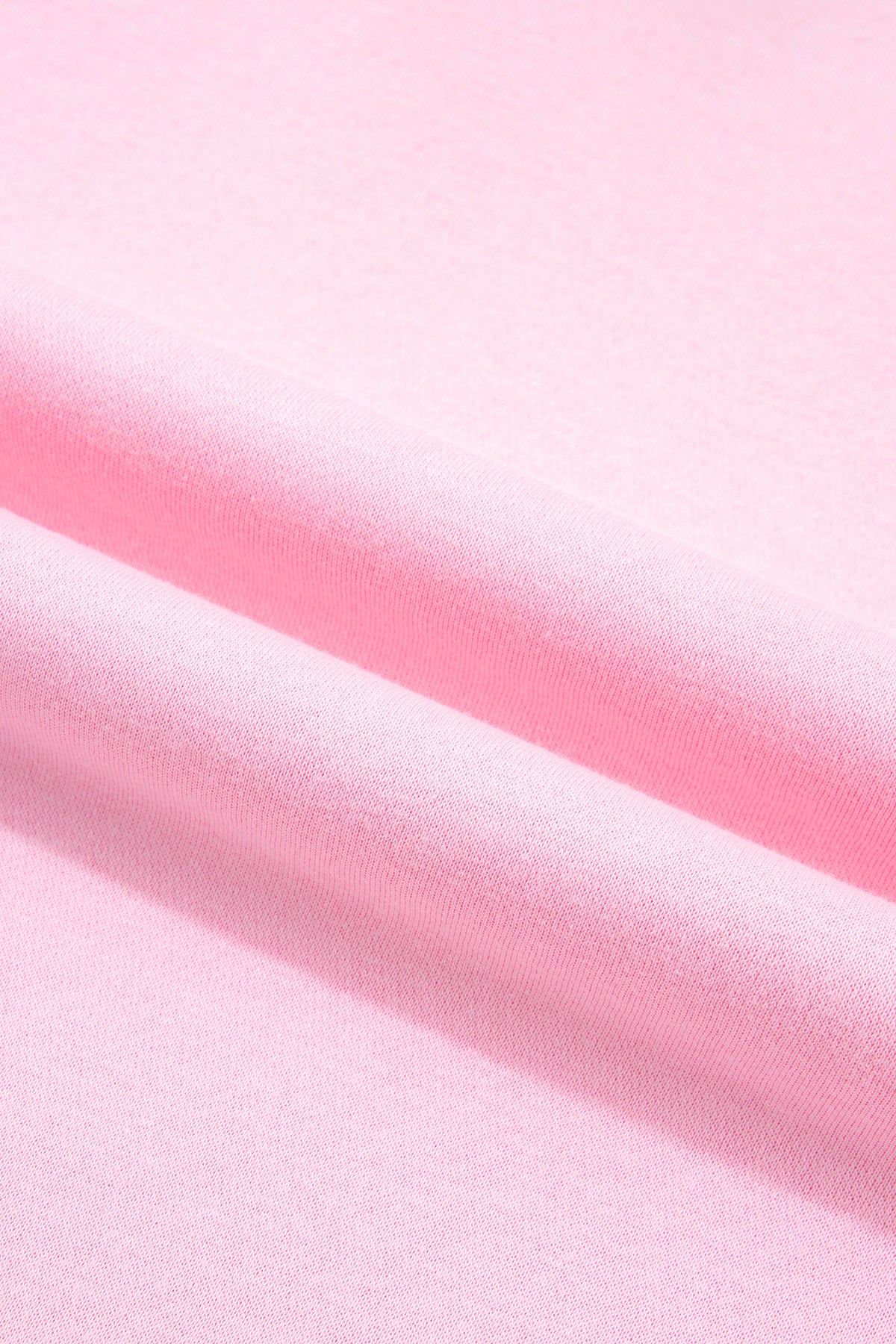 Pink Colorblock Polka Dot Contrast Trim Oversized Sweatshirt