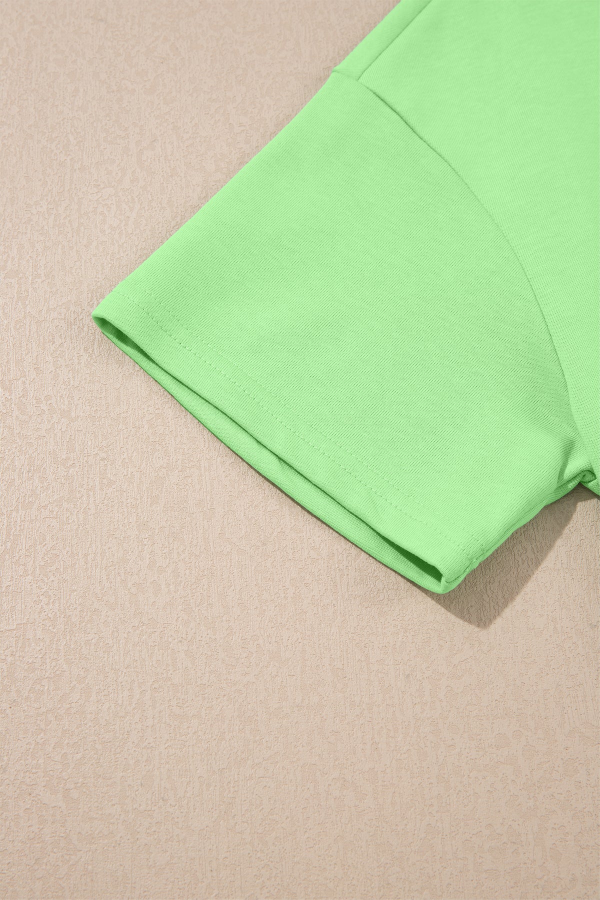 Green Solid Cover Oversize Tee Pocketed Casual Pants 2pcs Outfit