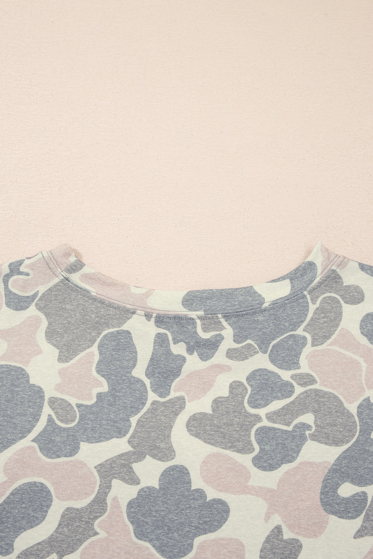 Multicolour Retro Camouflage Print Plus Size 2pcs Outfit
