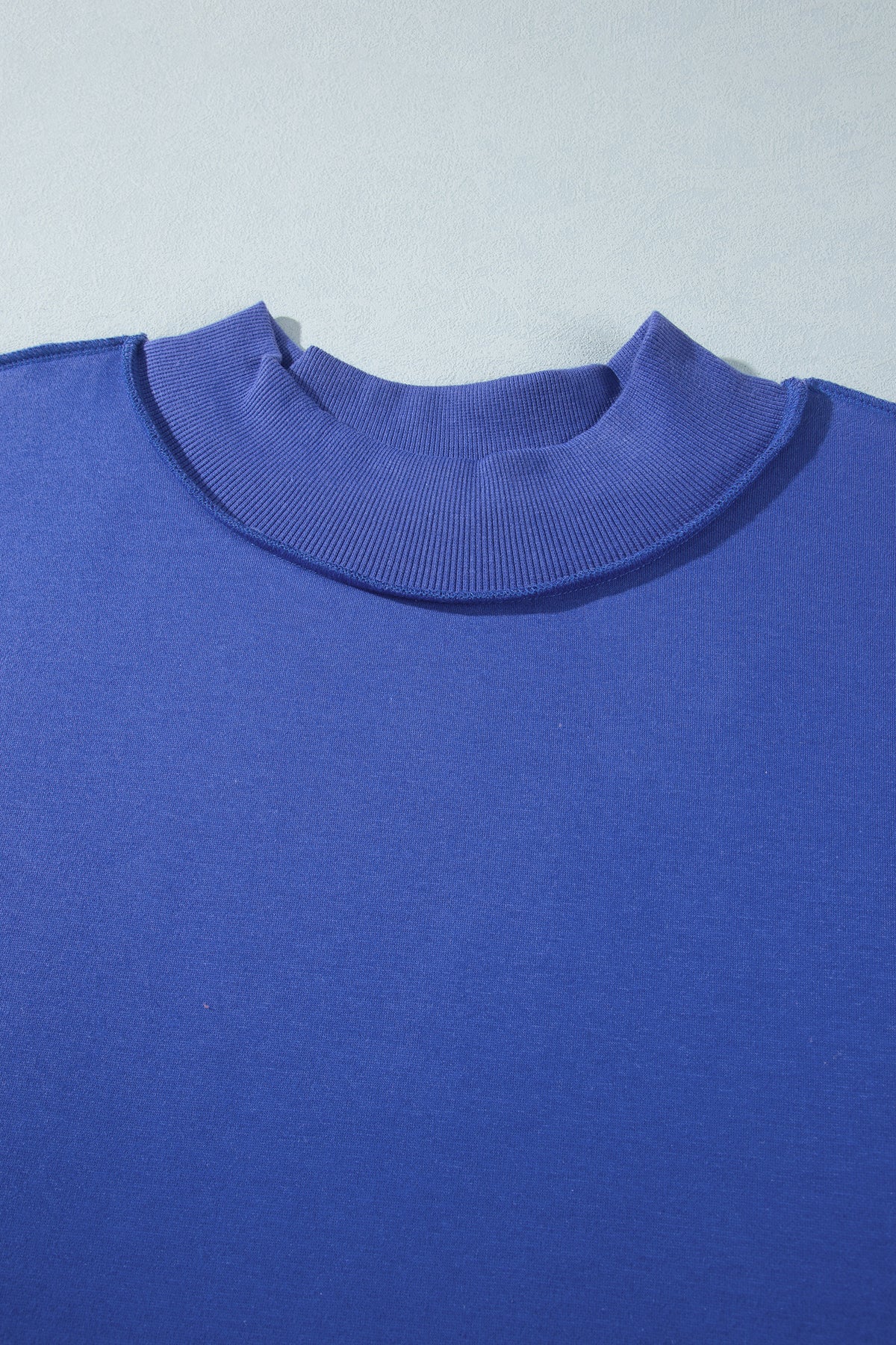 Light Grey Exposed Seam Detail Reversible Double Wear Plus Size Sweatshirt
